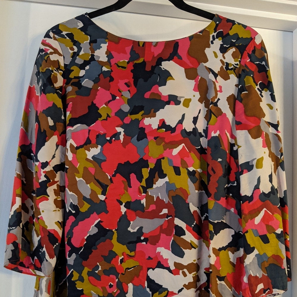 Boden Abstract Colorful 3/4 Sleeve Blouse US 8
